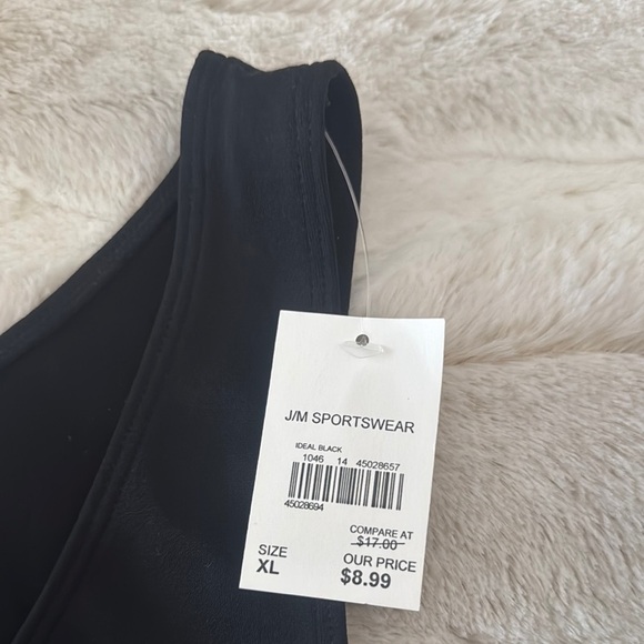 Black and White Plaid Open Front Cardigan with Black Tank - Picture 5 of 5